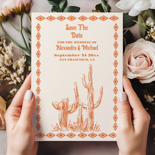 Südwestliche Country Ranch Western Hochzeit Save The Date
