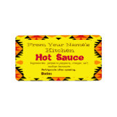 Südwestliche Design hausgemachte Hot Sauce Labels Adressaufkleber (Vorne)