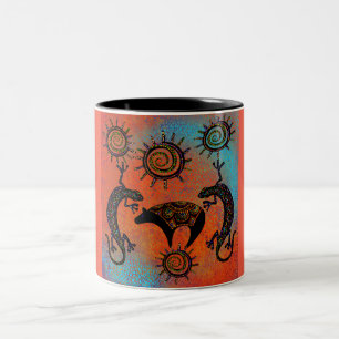 SÜDWESTLICHE ECHSENKUNST ZWEIFARBIGE TASSE