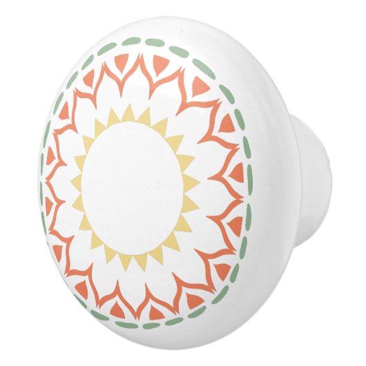 Südwestliche Farbe, geometrisches Design Keramikknauf (Rechts)