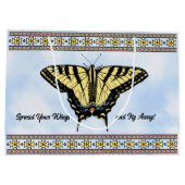 Südwestliche Gelbbbutterfliege Personalisiert Große Geschenktüte (Rückseite)