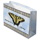 Südwestliche Gelbbbutterfliege Personalisiert Große Geschenktüte (Rückseite Schrägansicht)