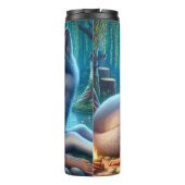 Südwestliche Heimat, Frau und Wolf. Thermosbecher (Rückseite)