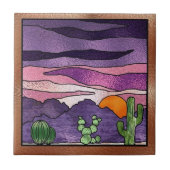 Südwestliche Imitat mit Buntglasdekor Fliese (Vorderseite)