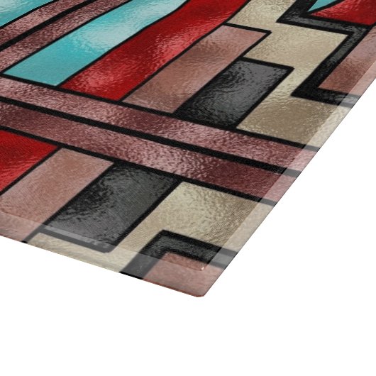 Südwestliche Imitate Glasschnittbrett Schneidebrett (Ecke)