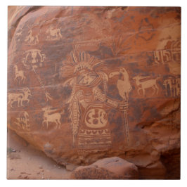 Südwestliche indianische Petroglyphe Fliese