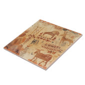 Südwestliche indianische Petroglyphe Fliese (Seite)