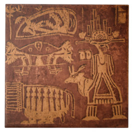 Südwestliche indianische Petroglyphe Fliese