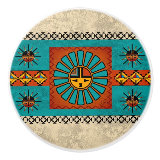 Südwestliche Keramik-Griffe Keramikknauf (Vorderseite)