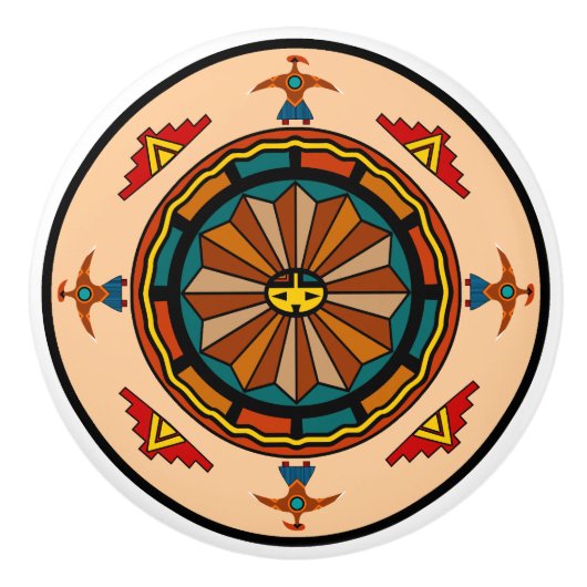 Südwestliche Keramik-Griffe Keramikknauf (Vorderseite)