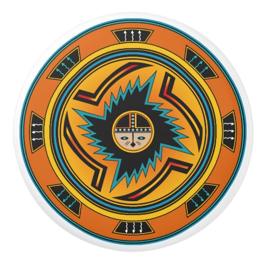 Südwestliche Keramik-Griffe Keramikknauf (Vorderseite)