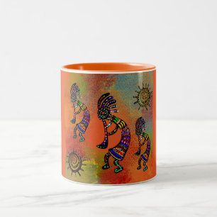 SÜDWESTLICHE KOKOPELLI-KUNST ZWEIFARBIGE TASSE