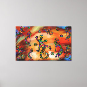 Südwestliche Kokopelli-Kunstmalerei Leinwanddruck