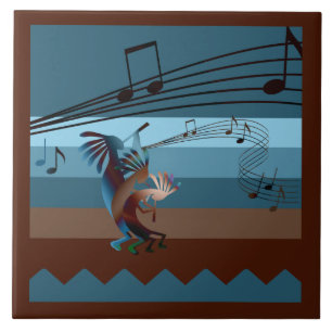 Südwestliche Kokopelli-Musik Grosse Tile Fliese