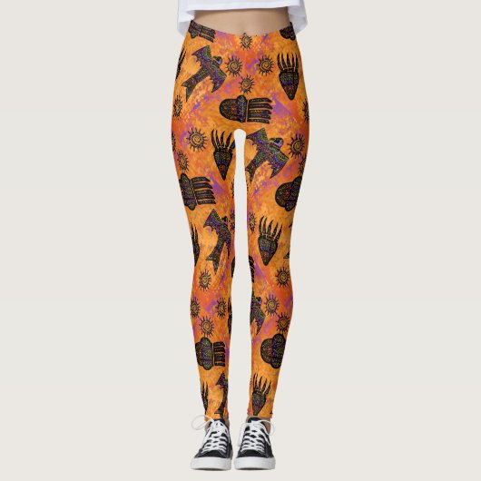 Südwestliche Kunst Leggings (Vorderseite)