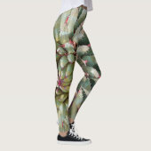 Südwestliche Leggings, Agave Green/Lila mit Name Leggings (Rechts)