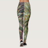 Südwestliche Leggings, Agave Green/Lila mit Name Leggings (Rückseite)