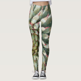 Südwestliche Leggings, Agave Green/Lila mit Name Leggings