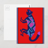 Südwestliche Mimbres Cat Postkarte (Vorne/Hinten)