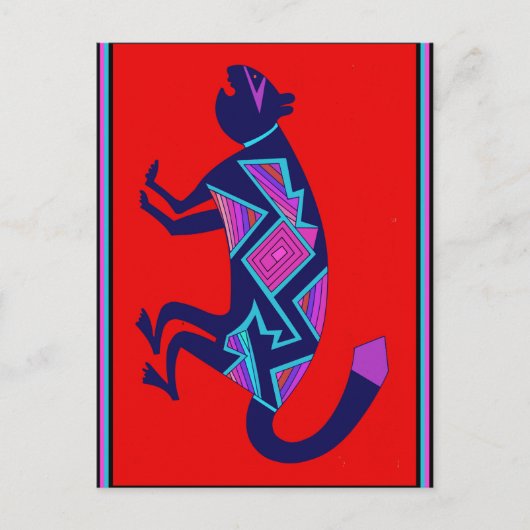 Südwestliche Mimbres Cat Postkarte (Vorderseite)