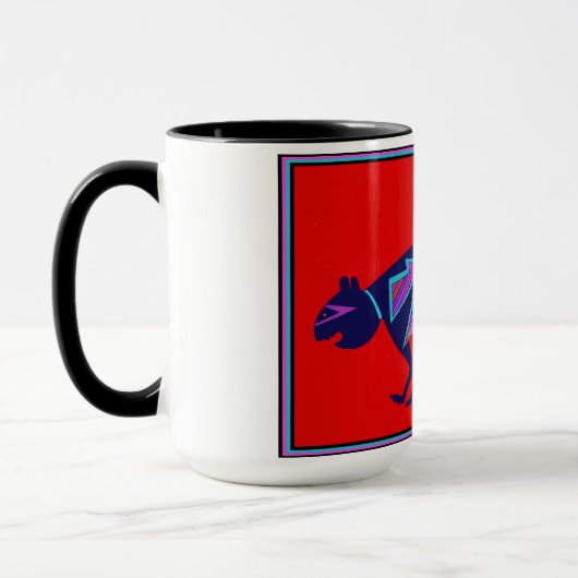 Südwestliche Mimbres Cat Tasse (Links)