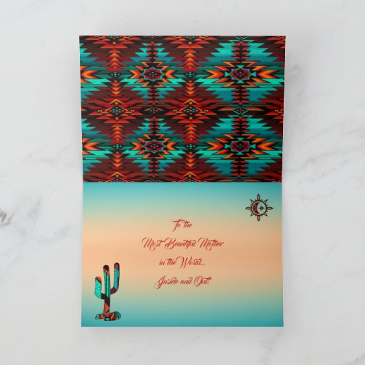 Südwestliche Muttertagskarte Karte (Innenseite)