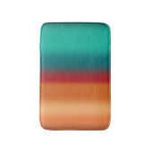 Südwestliche Orange Rot-Türkis-Regenbogen Streifen Badematte (Vorderseite Vertikal)