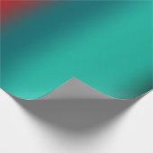 Südwestliche Orange Rot-Türkis-Regenbogen Streifen Geschenkpapier (Ecke)