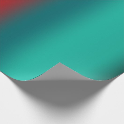 Südwestliche Orange Rot-Türkis-Regenbogen Streifen Geschenkpapier (Ecke)