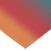 Südwestliche Orange Rot-Türkis-Regenbogen Streifen Kurzer Tischläufer (Ecke)