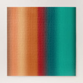 Südwestliche Orange Rot-Türkis-Regenbogen Streifen Puzzle (Vertikal)