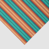 Südwestliche Orange Rot-Türkis-Regenbogen Streifen Seidenpapier (Ausschnitt)
