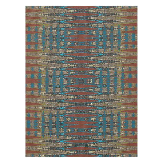 Südwestliche Palette Abstrakter Mosaiktisch Tischdecke (Vorderseite)