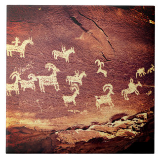 Südwestliche Petroglyphen-Keramikfliese Fliese