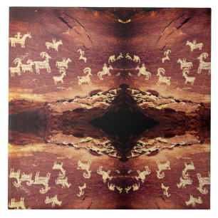 Südwestliche Petroglyphen-Keramikfliese Fliese