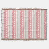 Südwestliche Rose rosa Geometrisches Muster Decke (Vorderseite)