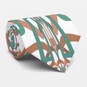 Südwestliche Rost-Türkislinie Zeichnend Muster Krawatte (Gerollt)
