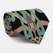 Südwestliche Rost-Türkislinie Zeichnend Muster Krawatte (Gerollt)