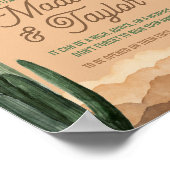 Südwestliche Rustikale Wüste Kactus Time Capsule Poster (Ecke)