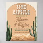Südwestliche Rustikale Wüste Kactus Time Capsule Poster (Vorne)