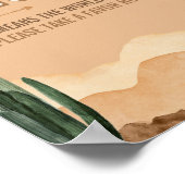 Südwestliche Rustikale Wüste Kaktus Danke, dass Si Poster (Ecke)