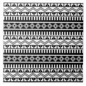 Südwestliche Schwarz-Weiß-Geometrie-Muster Fliese (Vorderseite)