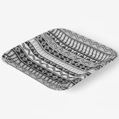 Südwestliche Schwarz-Weiß-Geometrie-Muster Pappteller (Gewinkelt)