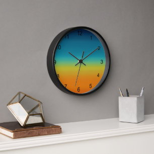 Südwestliche Sonnenuntergangsfarben gerahmt Uhr