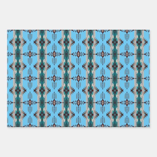 Südwestliche Träume: Ein geometrisches Muster graf Geschenkpapier Set (Vorderseite 3)