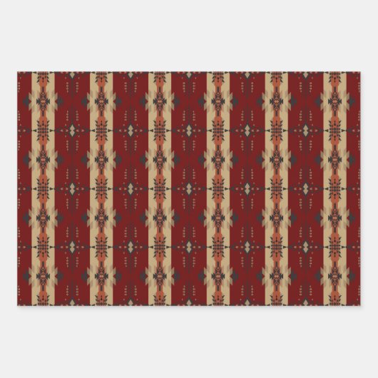 Südwestliche Träume: Ein geometrisches Muster graf Geschenkpapier Set (Vorderseite 3)