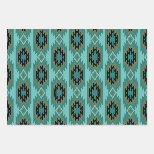 Südwestliche Träume: Ein geometrisches Muster graf Geschenkpapier Set (Vorderseite)