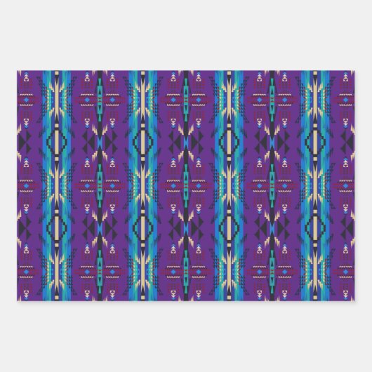 Südwestliche Träume: Ein geometrisches Muster graf Geschenkpapier Set (Vorderseite 2)