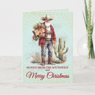 Südwestliche Weihnachtskarte Dessert Feiertagskarte