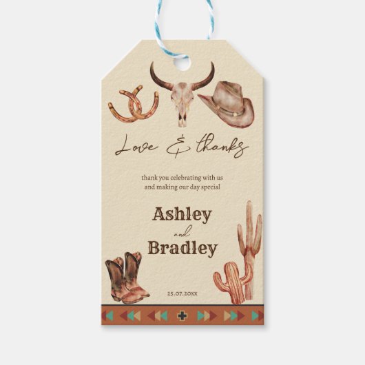 Südwestliche Western Geschenkanhänger (Vorderseite)